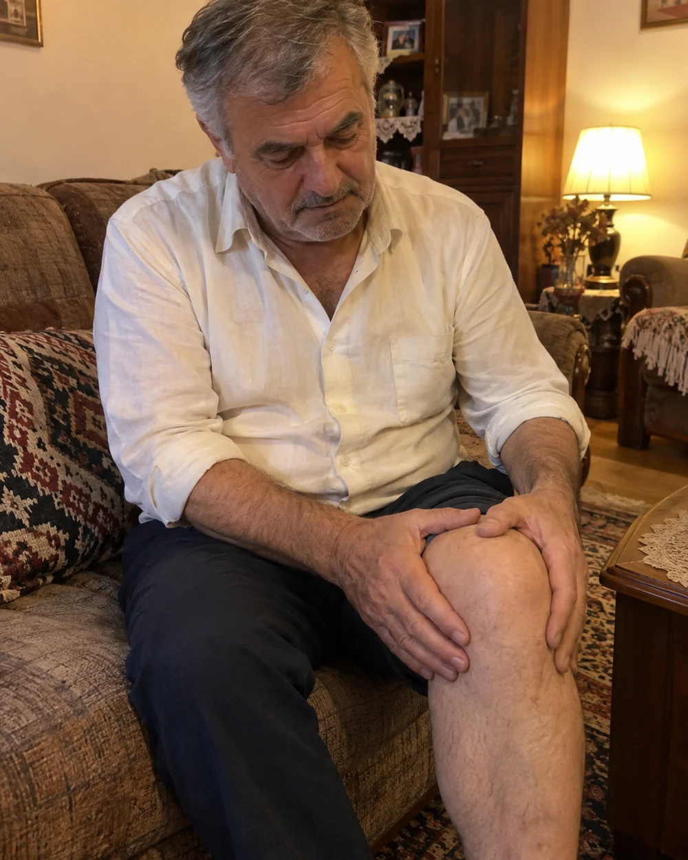 Večernja masaža koljena kod kuće